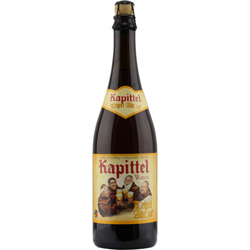 Photographie d'une bouteille de bière Kapittel Watou Tripel 75cl