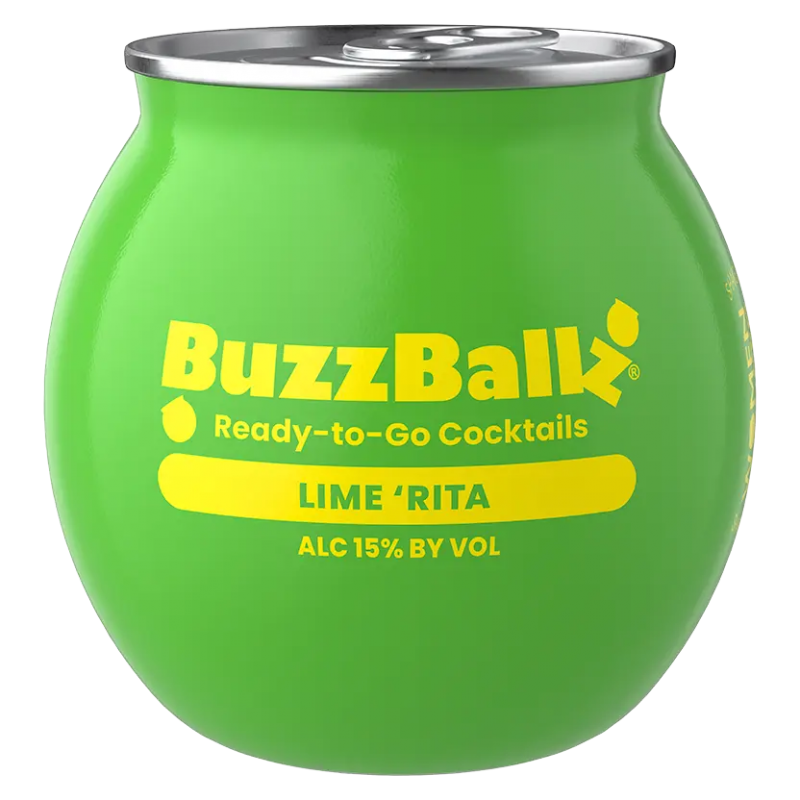 Photographie d'une bouteille de BuzzBallz Lime Rite Cocktail Prêt à Boire 20 cl