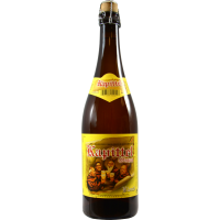 Photographie d'une bouteille de bière Kapittel Blonde 75cl