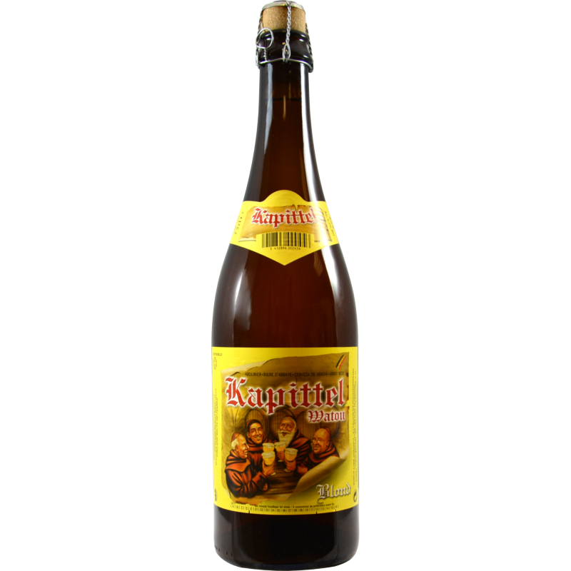 Photographie d'une bouteille de bière Kapittel Blonde 75cl