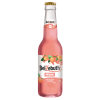 Photographie d'une bouteille de bière Belzebuth Pêche 33 cl
