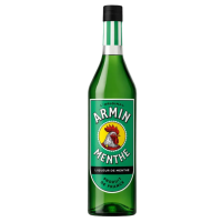 Photographie d'une bouteille de Liqueur de Menthe Armin 70 cl
