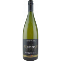 Photographie d'une bouteille de vin blanc Edelzwicker Wolfberger AOC Blanc 75 cl