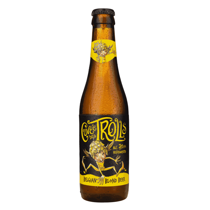 Photographie d'une bouteille de bière Cuvée des Trolls 33 cl