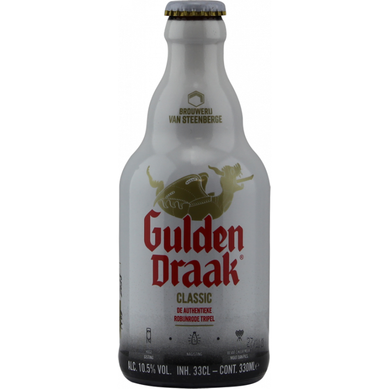 Photographie d'une bouteille de bière Gulden Draak 33 cl
