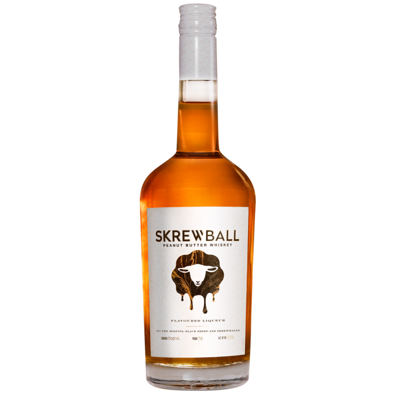 Photographie d'une bouteille de Skrewball Peanut Butter Flavour Spirit Drink 70 cl