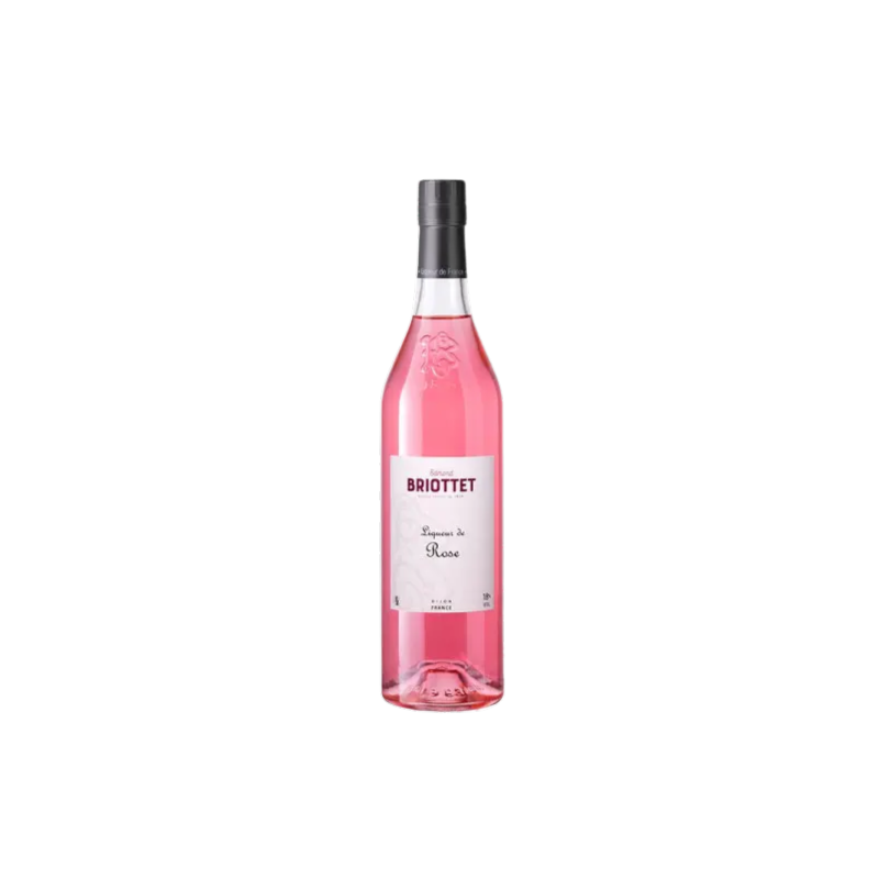 Photographie d'une bouteille de Liqueur de Rose Edmond Briottet 70 cl
