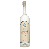 Photographie d'une bouteille de Ouzo Plomari 70 cl