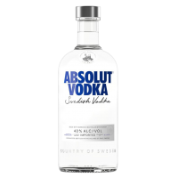 Photographie d'une bouteille de Vodka Absolut 70 cl