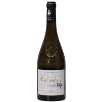 Photographie d'une bouteille de vin blanc Eglantier Vignerons Ardechois Viognier IGP Blanc 75 cl