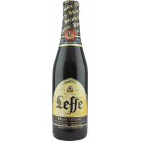 Photographie d'une bouteille de bière Leffe Brune 33 cl