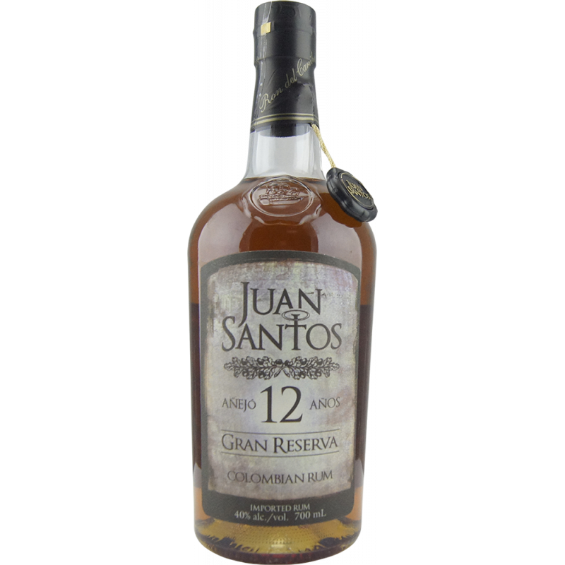 Photographie d'une bouteille de Rhum Juan Santos 12 ans Gran Reserva