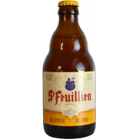 Photographie d'une bouteille de bière St Feuillien Blonde 33cl