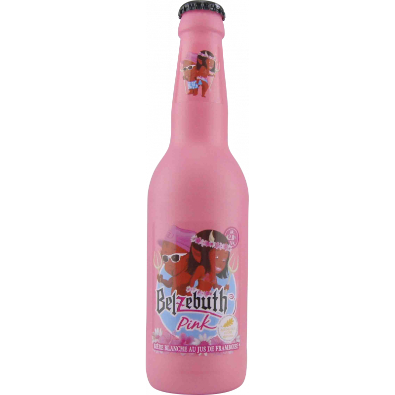 Photographie d'une bouteille de bière Belzebuth Pink 33cl