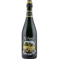 Photographie d'une bouteille de bière Karmeliet Tripel 75cl