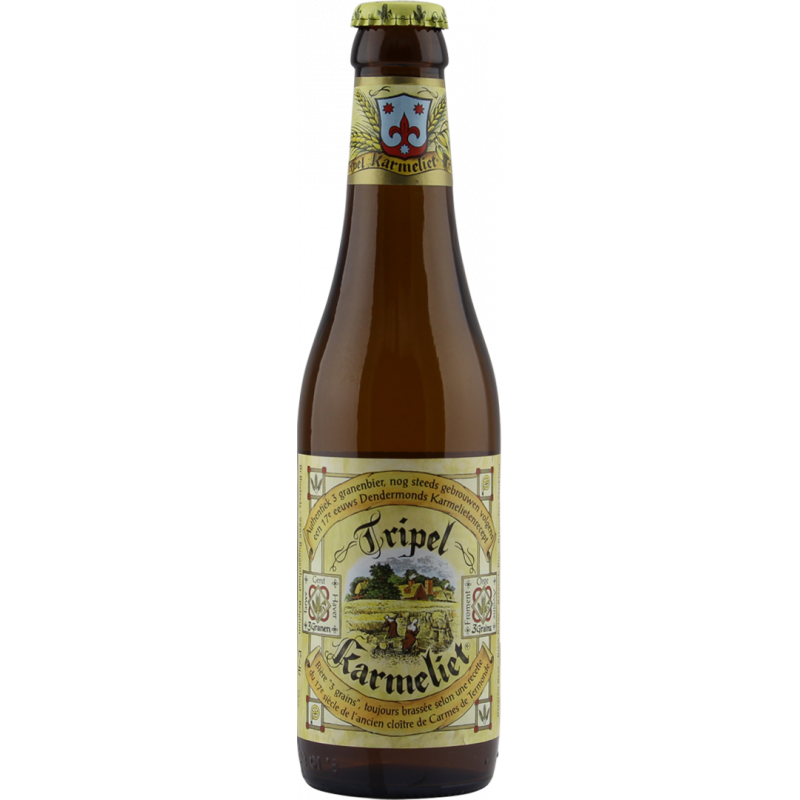 Photographie d'une bouteille de bière Karmeliet Tripel 33cl