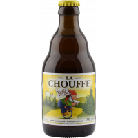 Photographie d'une bouteille de bière La Chouffe Blonde 33cl