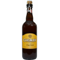 Photographie d'une bouteille de bière Chimay Triple Cinq Cents 75cl