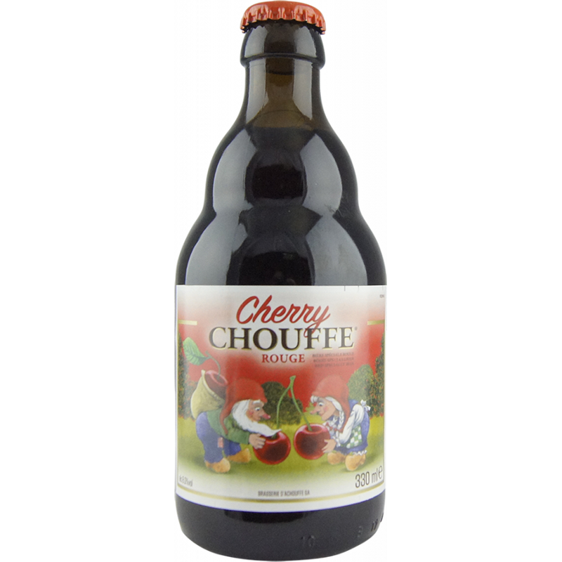 Photographie d'une bouteille de bière Cherry Chouffe Rouge 33cl