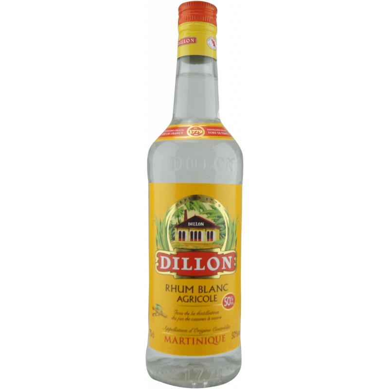 Photographie d'une bouteille de Rhum Blanc Agricole Dillon