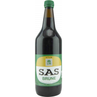 Photographie d'une bouteille de bière Sas Brune 75cl