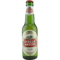 Photographie d'une bouteille de bière Stella Artois 25cl