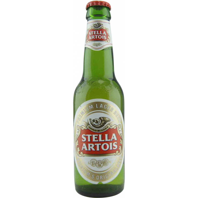 Photographie d'une bouteille de bière Stella Artois 25cl