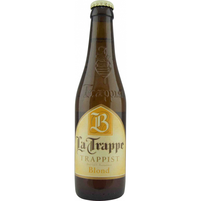 Photographie d'une bouteille de bière La Trappe Blonde 33cl