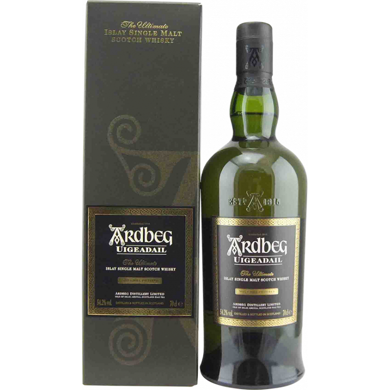 Photographie d'une bouteille de Whisky Ardbeg Uigeadail