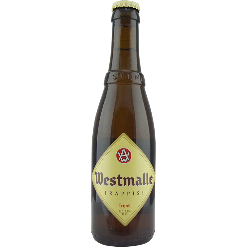 Photographie d'une bouteille de bière Westmalle Tripel 33cl