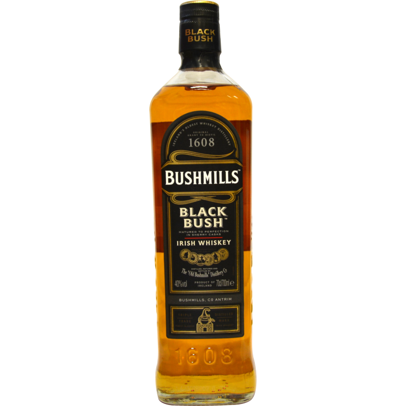 Photographie d'une bouteille de Whisky Bushmills Black Bush