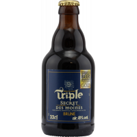Photographie d'une bouteille de bière Triple Secret des Moines Brune 33cl