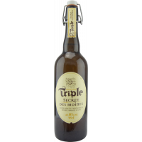 Photographie d'une bouteille de bière Triple Secret des Moines 75cl