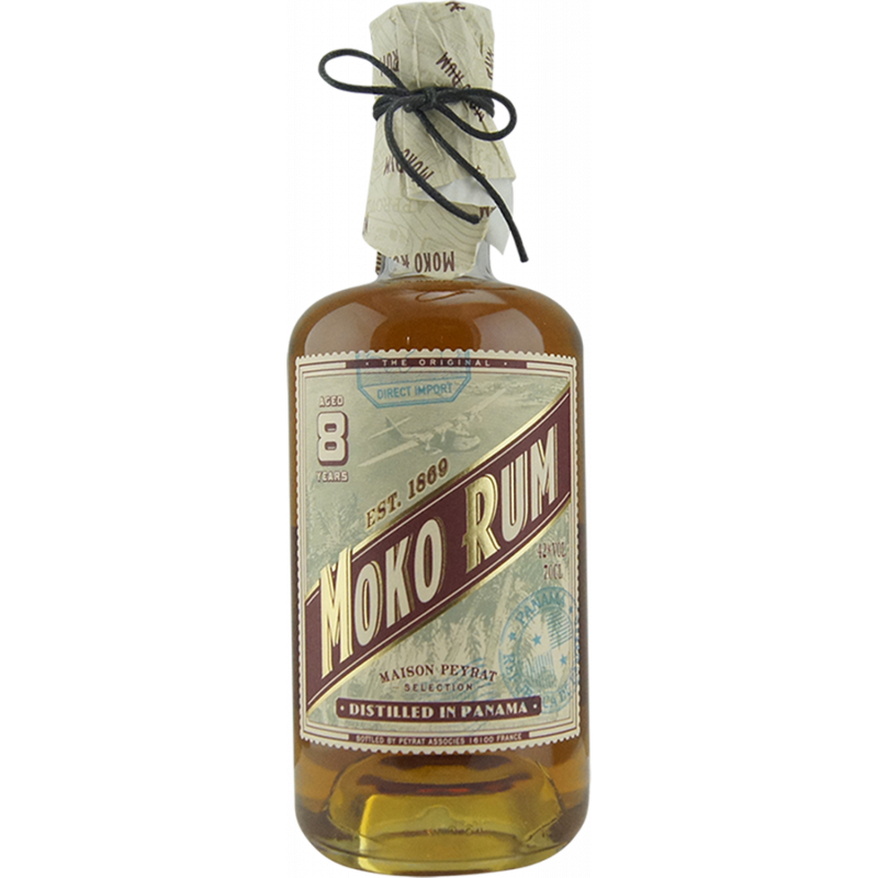 Photographie d'une bouteille de Rhum Moko 8 ans