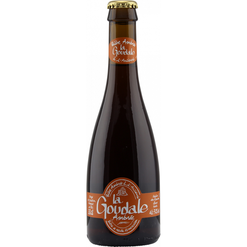 Photographie d'une bouteille de bière La Goudale Ambrée 33cl