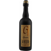 Photographie d'une bouteille de bière G de Goudale Rhum Finish 75cl