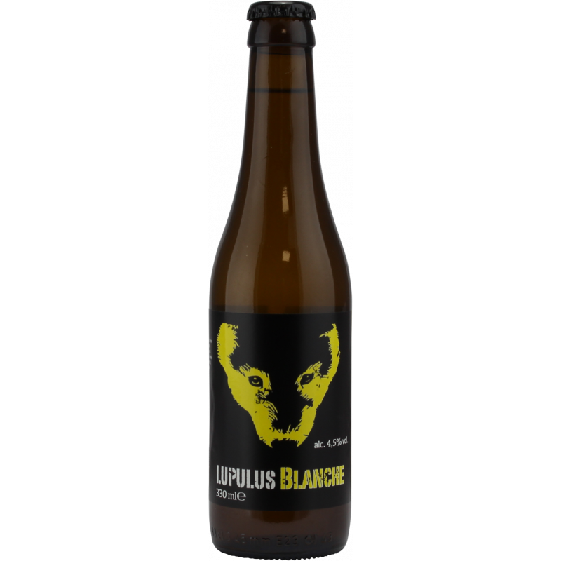 Photographie d'une bouteille de bière Lupulus Blanche 33cl