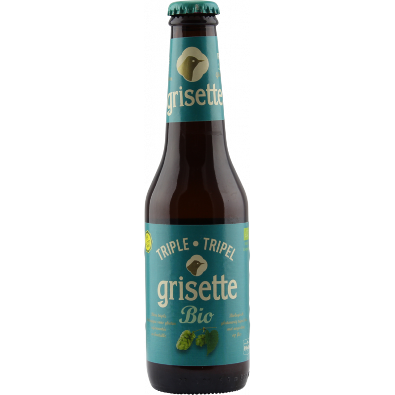 Photographie d'une bouteille de bière Grisette Triple BIO 25cl