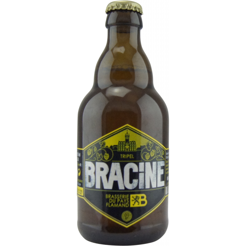 Photographie d'une bouteille de bière Bracine Triple 33cl