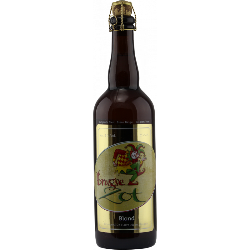 Photographie d'une bouteille de bière Brugse Zot Blonde 75cl