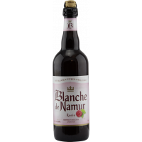 Photographie d'une bouteille de bière Blanche de Namur Rosée 75cl