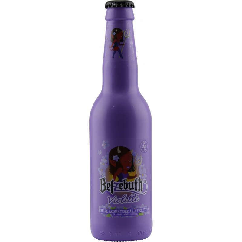 Photographie d'une bouteille de bière Belzebuth Violette 33cl