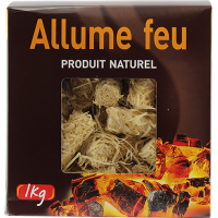 Allume feu de gril et cheminée 1carton 1 kg-80 ballotins