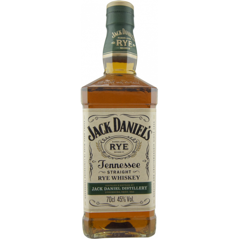 Photographie d'une bouteille de Whisky Jack Daniel's Rye