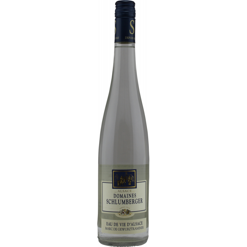 Photographie d'une bouteille de Eau de Vie de Marc de Gewurztraminer