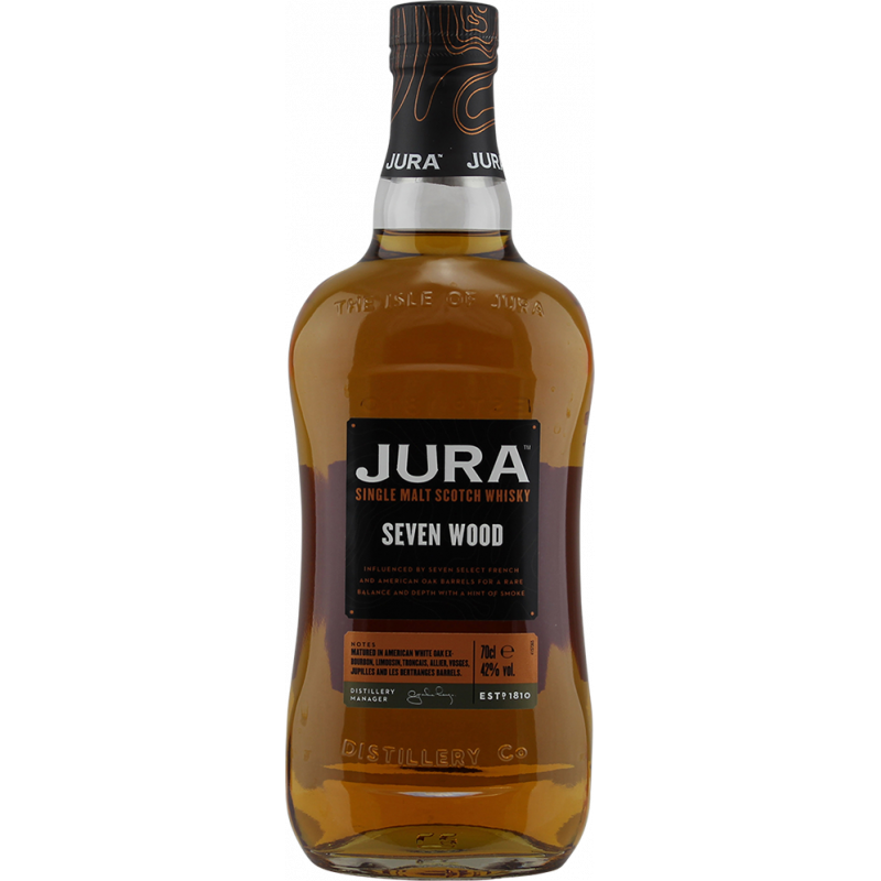 Photographie d'une bouteille de Whisky Jura Seven Wood