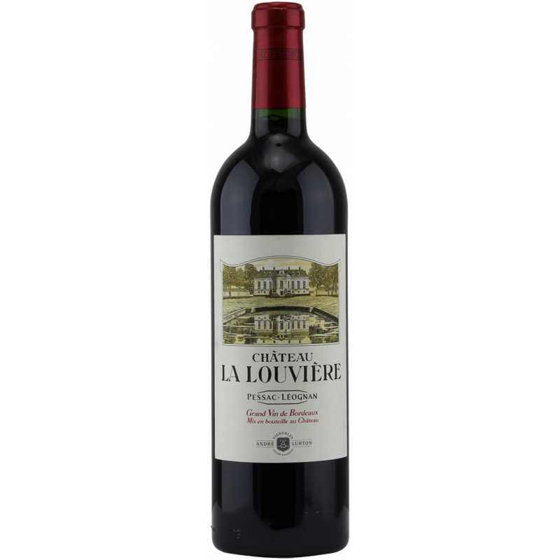 Photographie d'une bouteille de vin rouge CHATEAU LA LOUVIERE