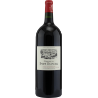 Photographie d'une bouteille de vin rouge Château Barbe Blanche AOC