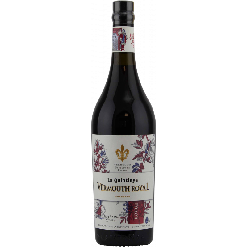 Photographie d'une bouteille de Vermouth Royal la Quintinye