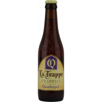 Photographie d'une bouteille de bière La Trappe Quadrupel 33cl